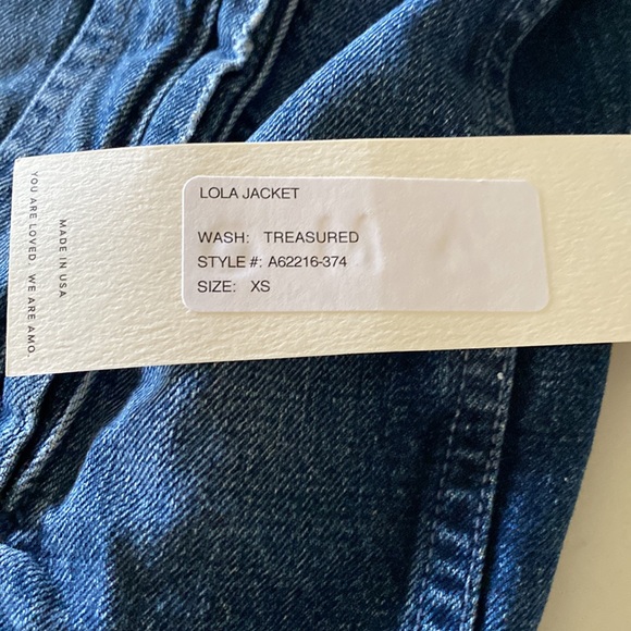 AMO Lola denim jacket NWT, Size XS, Med Blue Wash - Picture 16 of 16
